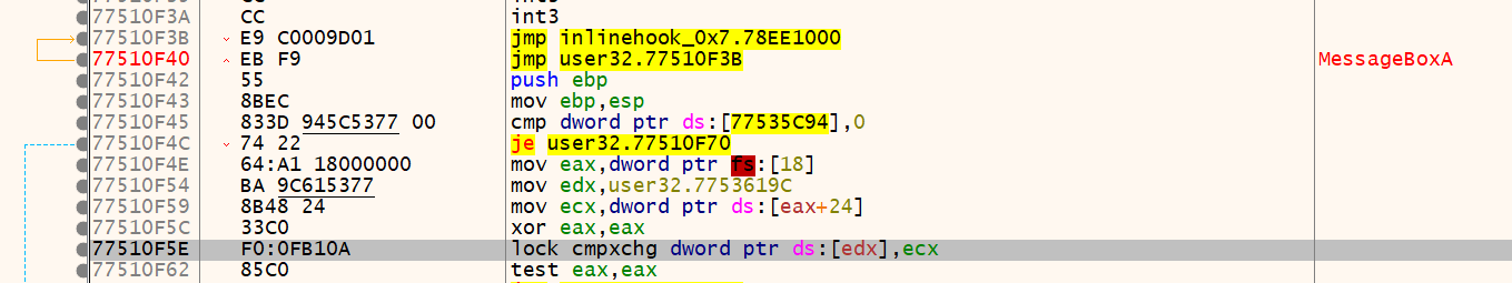 /hooktechnique/7%E5%AD%97%E8%8A%82Hook%E5%90%8E%E7%9A%84MessageBox%E5%87%BD%E6%95%B0.png